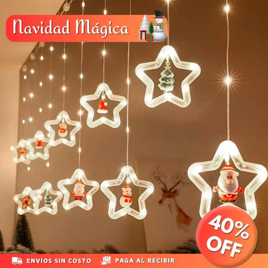 Cortina Intercalada 3M Navidad Estrellas